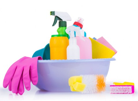 Professional cleaners preparing a bathroom in SW8