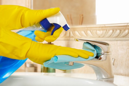 Upholstery cleaning process for a fabric sofa in SW8